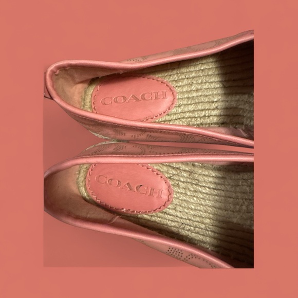 Coach Women's coral Espadrille Flats. 8.5 - Picture 8 of 8